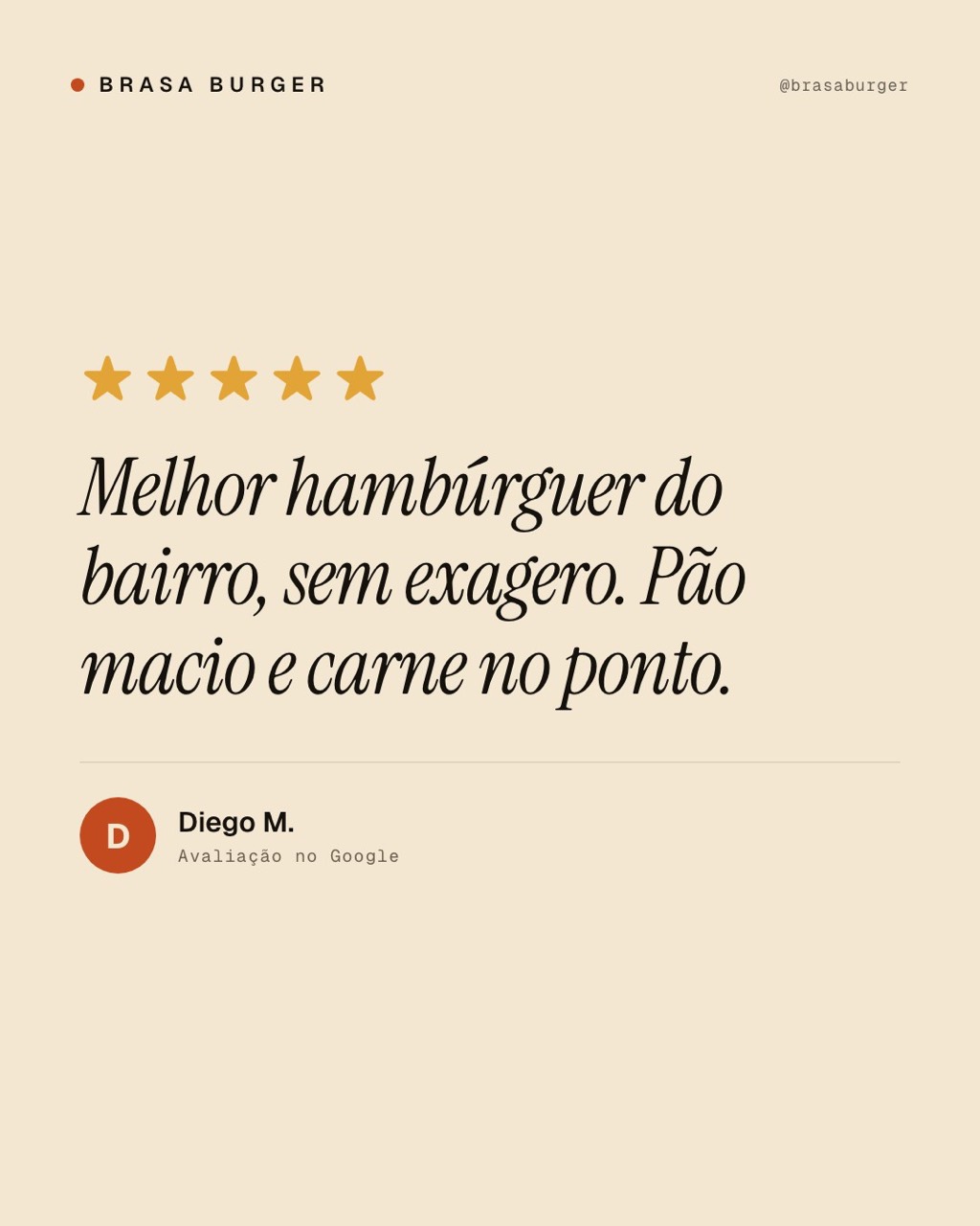 Post de hamburgueria