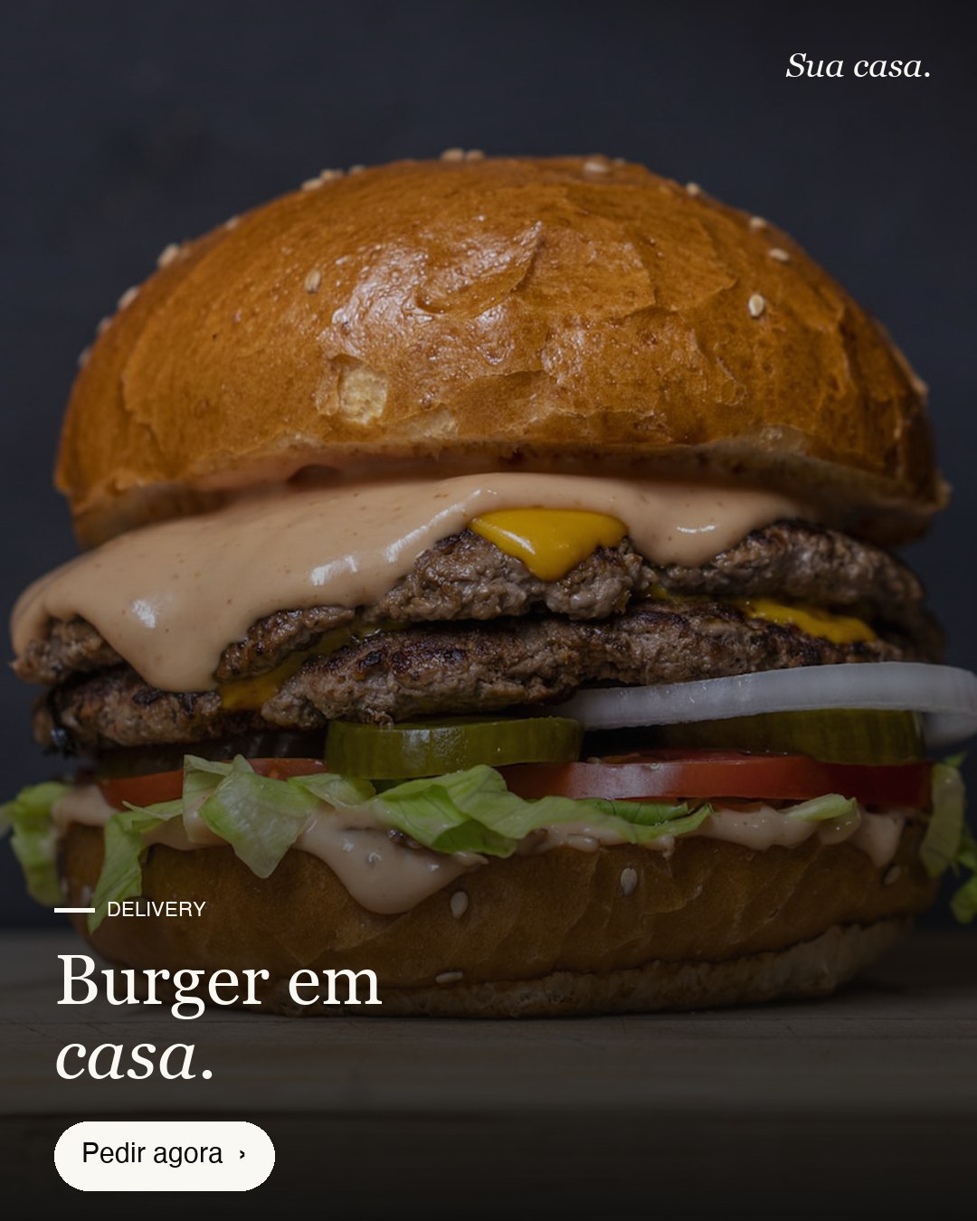 Exemplo de post: delivery, pedir agora